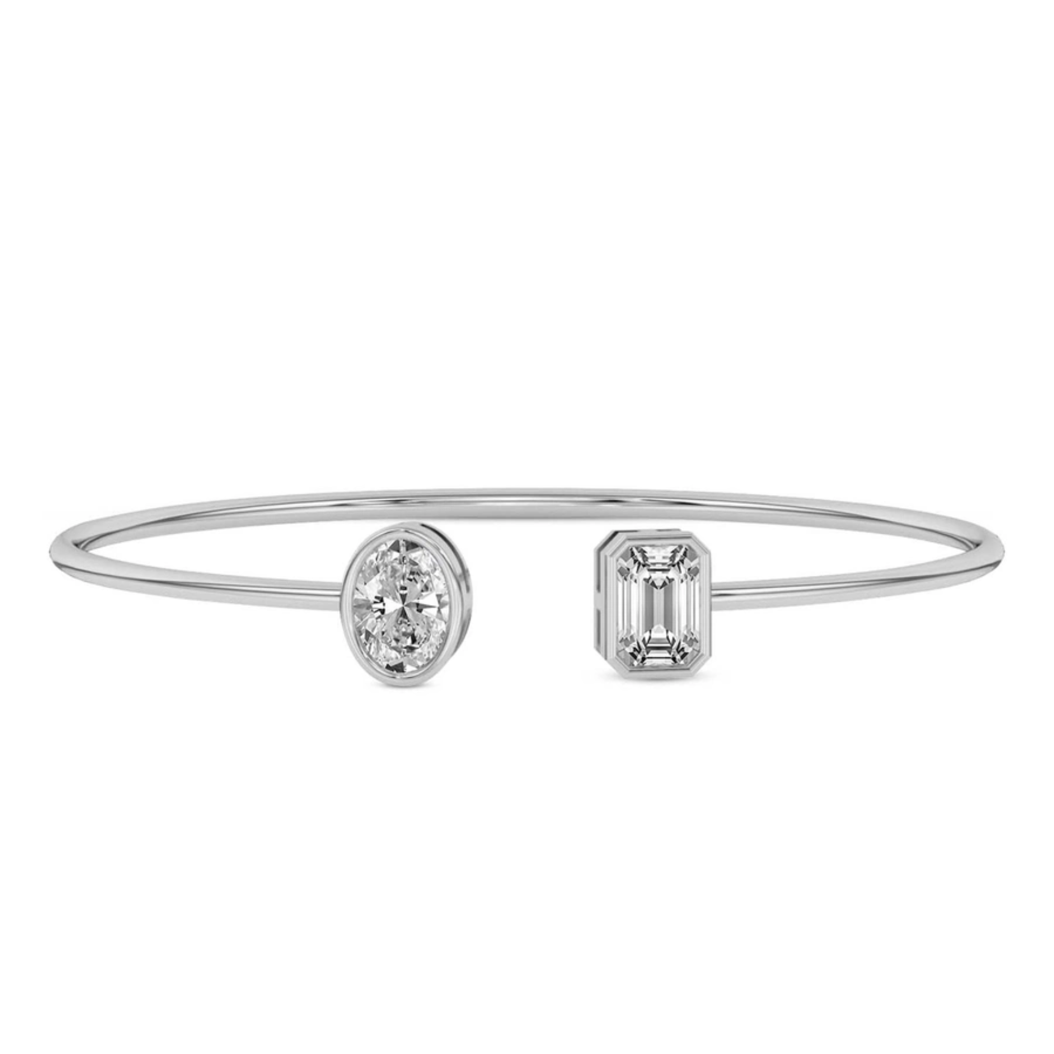 Eden Bezel Flexi Lab Diamond Bangle Bracelet